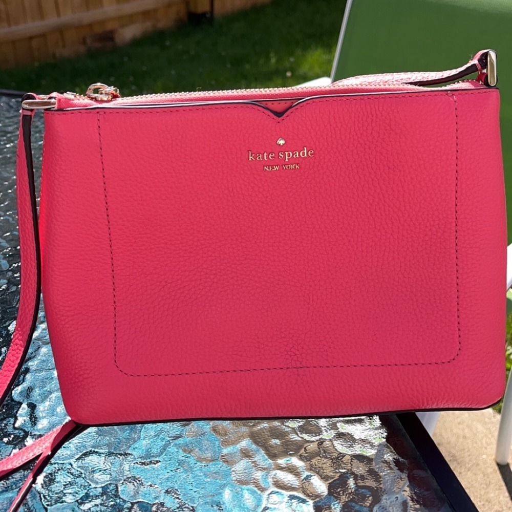 Kate Spade bright pink crossbody purse